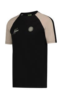 Malelions T-shirt Striker met logo zwart/ecru, Zwart/ecru
