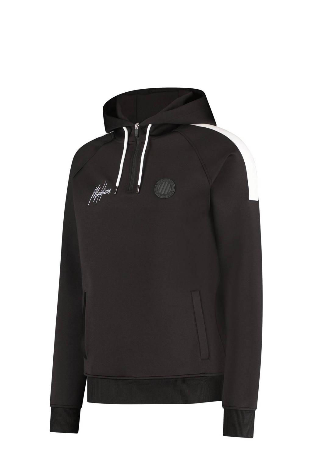 Malelions hoodie Hoodie Striker met logo zwart/wit, Zwart/wit