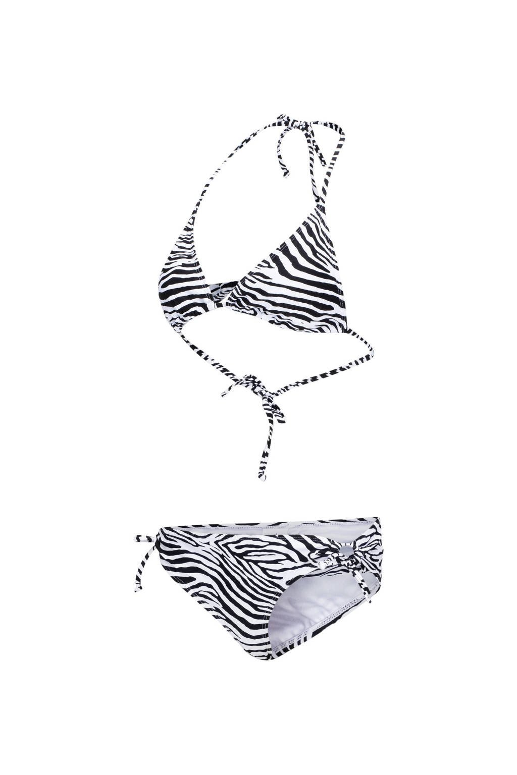 verrader bekennen ticket Falcon voorgevormde triangel bikini Bodile met zebraprint zwart | wehkamp