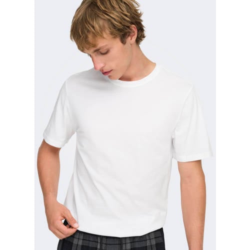 ONLY & SONS oversized T-shirt wit afbeelding