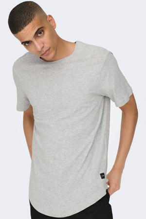 T-shirt ONSMATT grijs melange