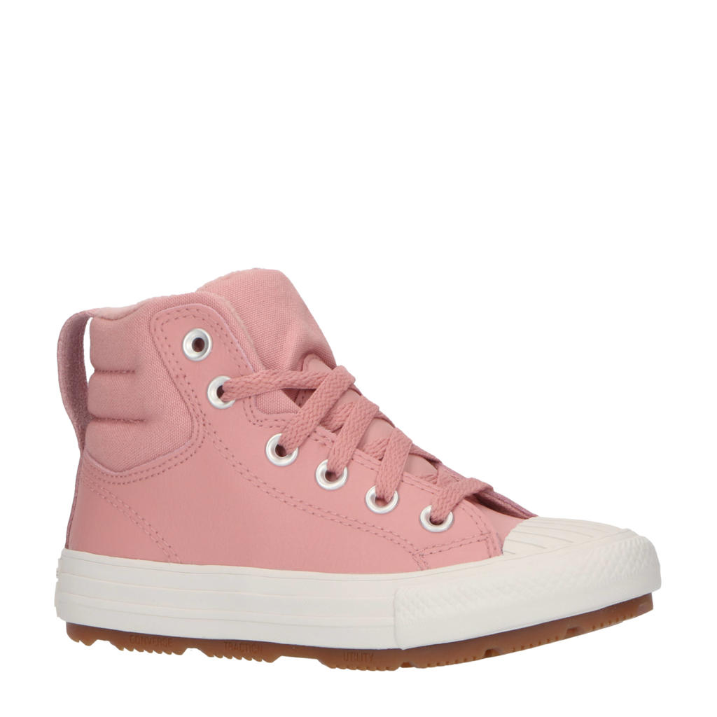 Roze jongens en meisjes Converse Chuck Tayler All Star Berkshire Boot sneakers met veters