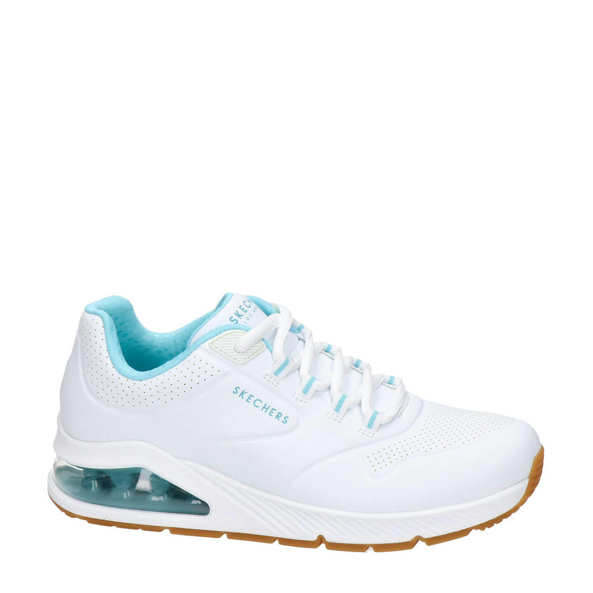 Skechers Uno sneakers wit/blauw | wehkamp