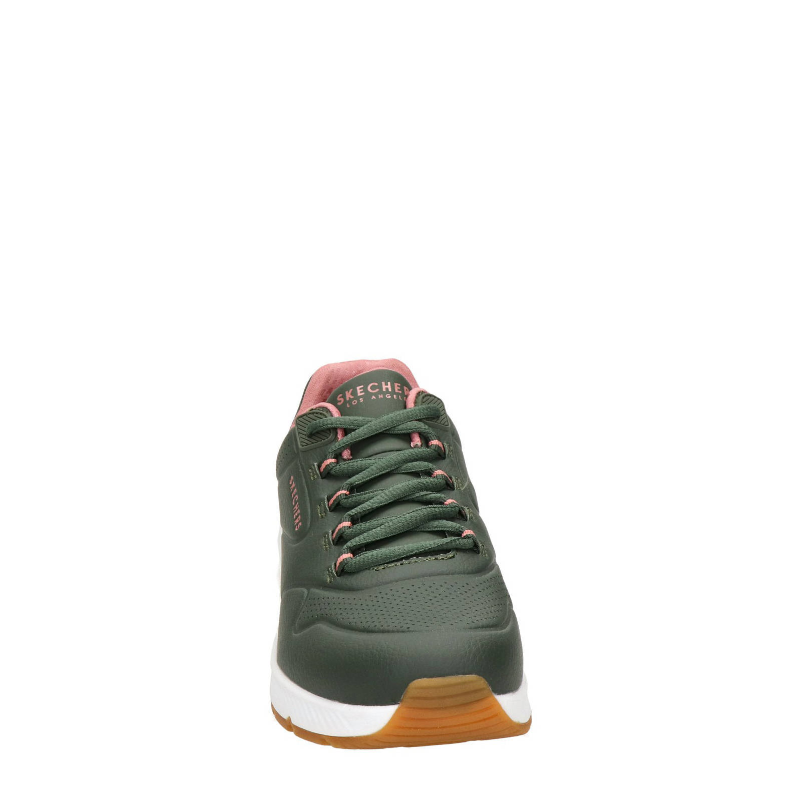 Santoni Heren Sneakers Donkergroen nub sneaker | Van den Assem