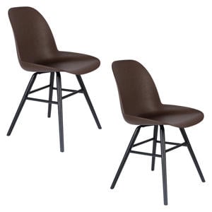eetkamerstoel Albert Coffee (set van 2)