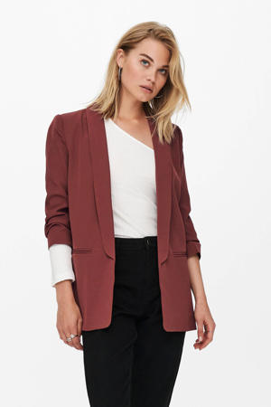 blazer ONLELLY met plooien brique