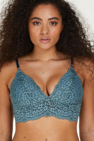 kanten bralette Rose grijsgroen