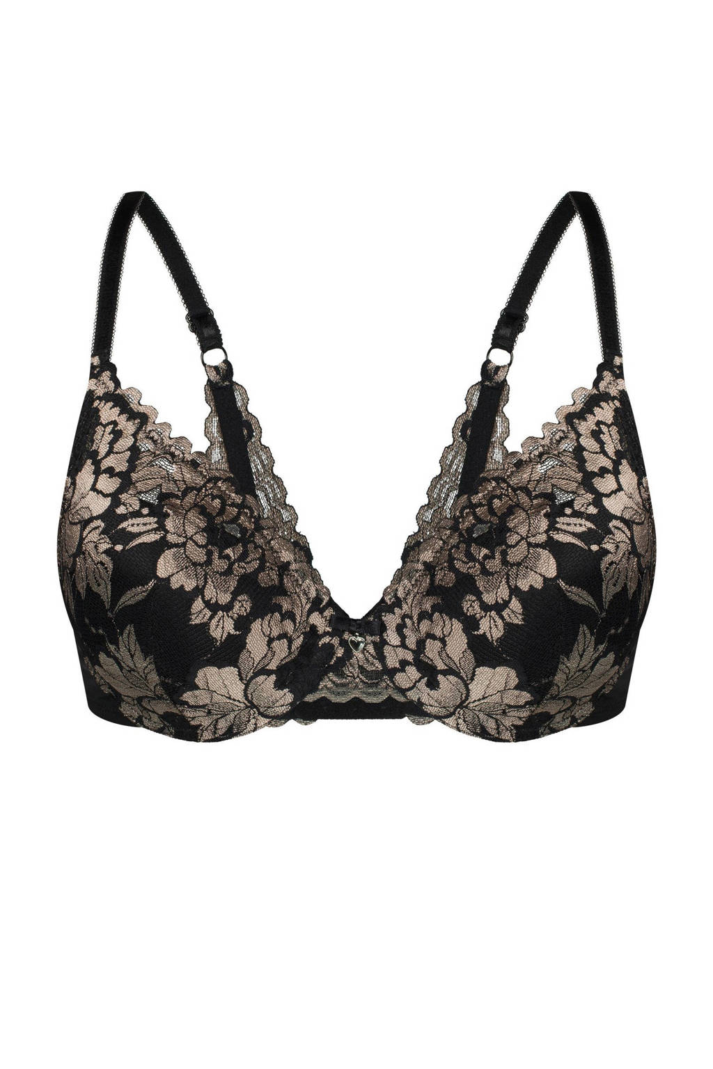 Sassa Mode push-up bh zwart/brons, Zwart/brons