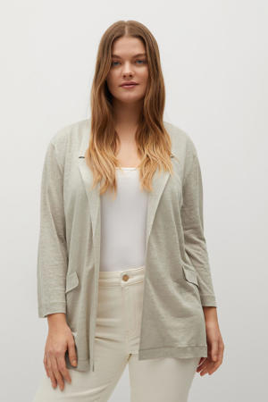 gemêleerde blazer ecru