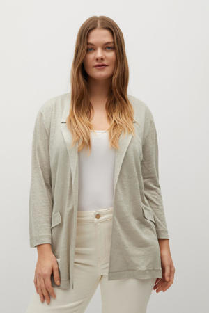 gemêleerde blazer ecru