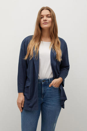 gemêleerde blazer donkerblauw