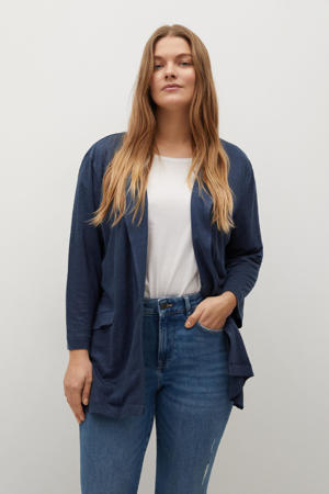 gemêleerde blazer donkerblauw