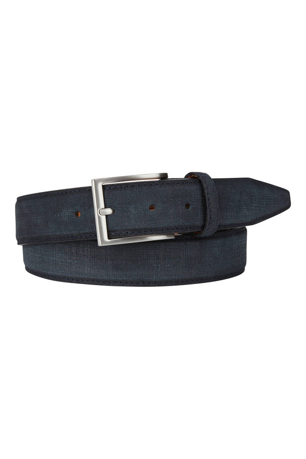 Profuomo suède riem donkerblauw, Donkerblauw