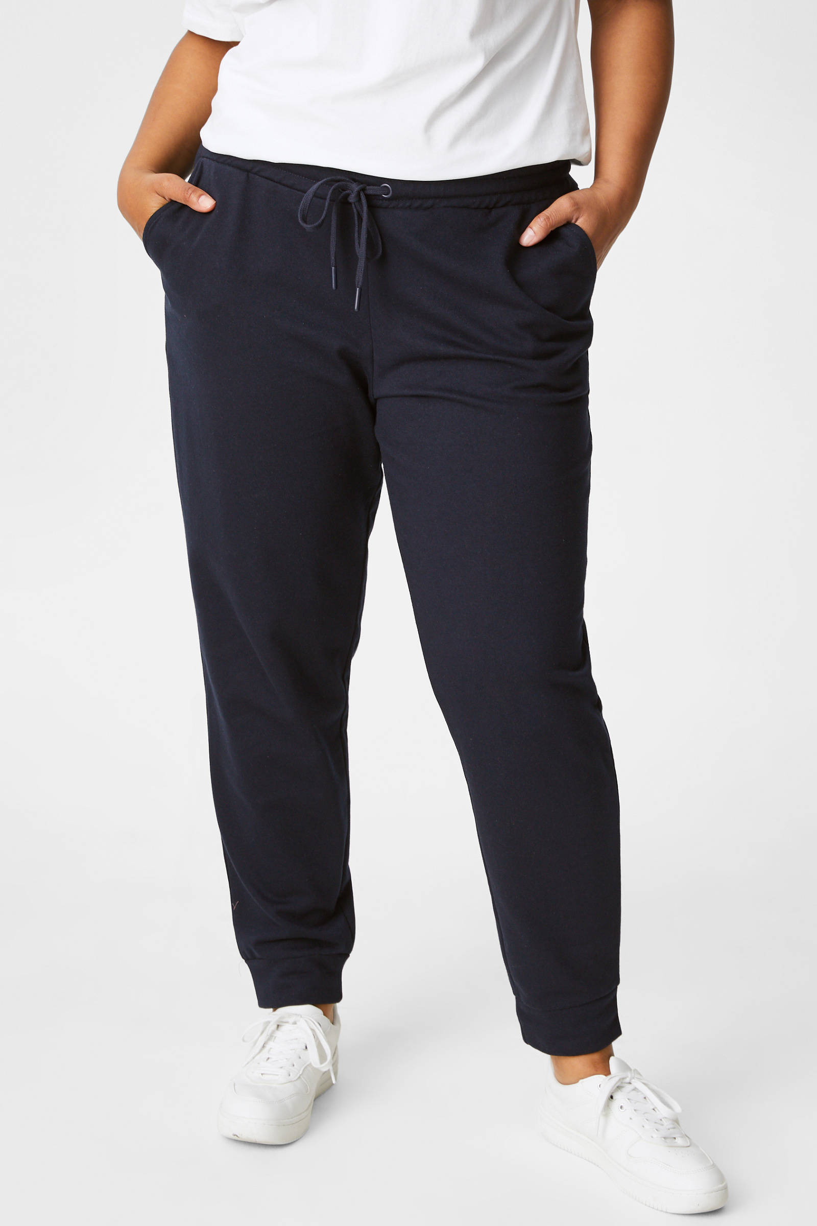 C\u0026A Yessica regular fit joggingbroek donkerblauw | wehkamp