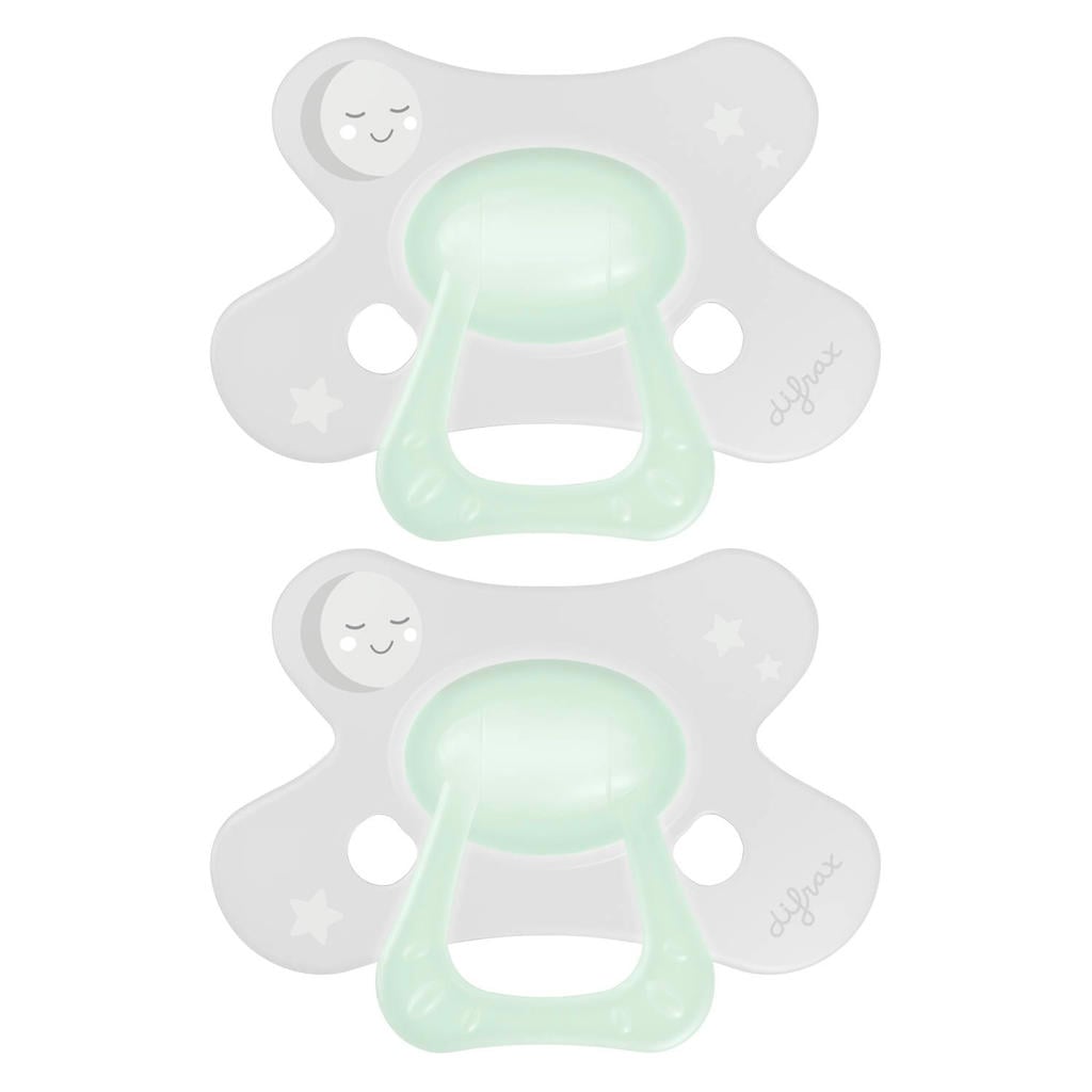 Difrax Natural Fopspeen - 18+ Maanden - Glow in the Dark - 2 st.