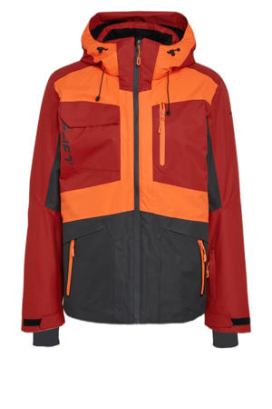 ski-jack Crossett oranje/rood/zwart