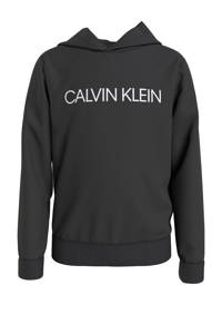 CALVIN KLEIN JEANS hoodie met logo zwart/wit