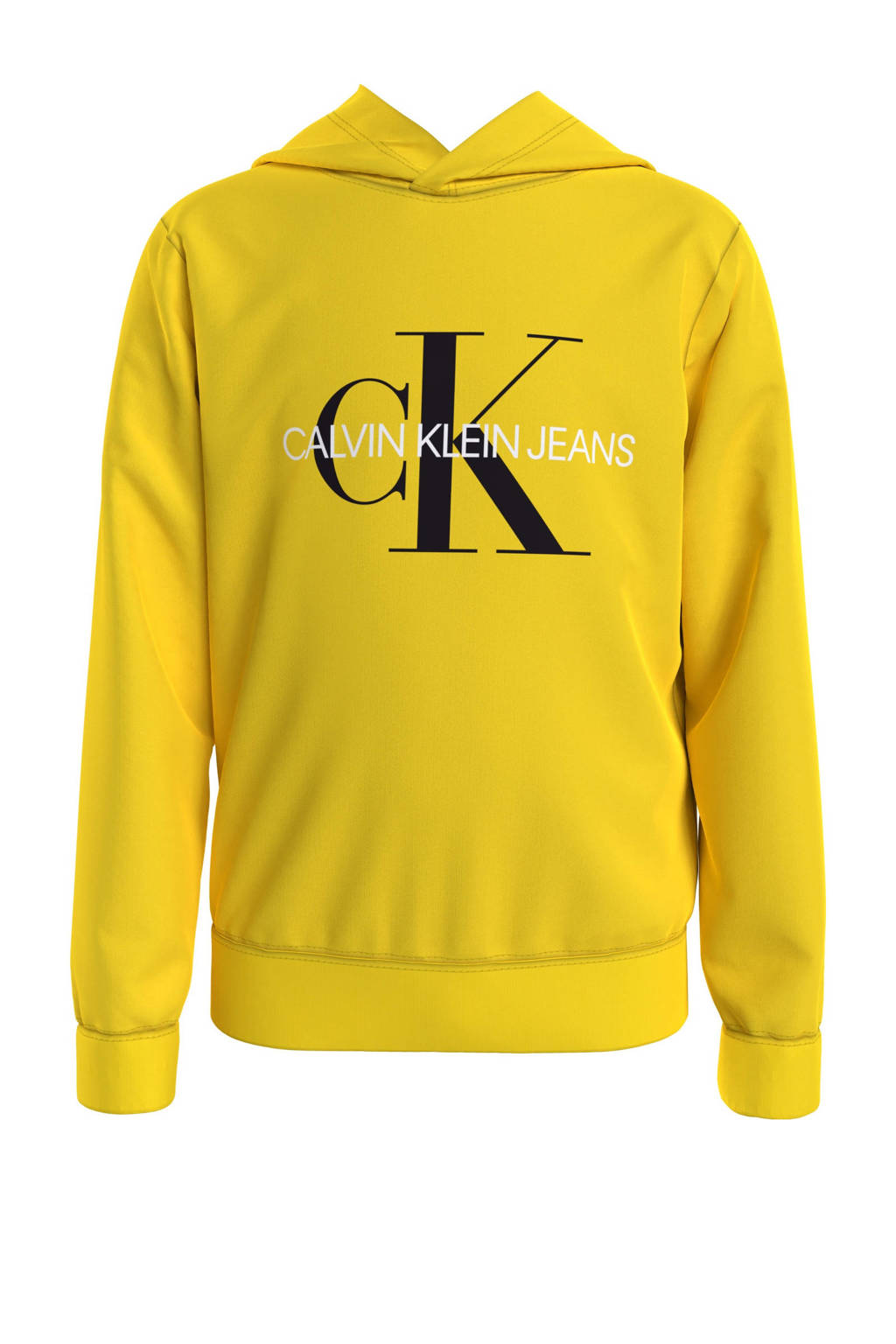 CALVIN KLEIN JEANS hoodie met logo geel/zwart/wit