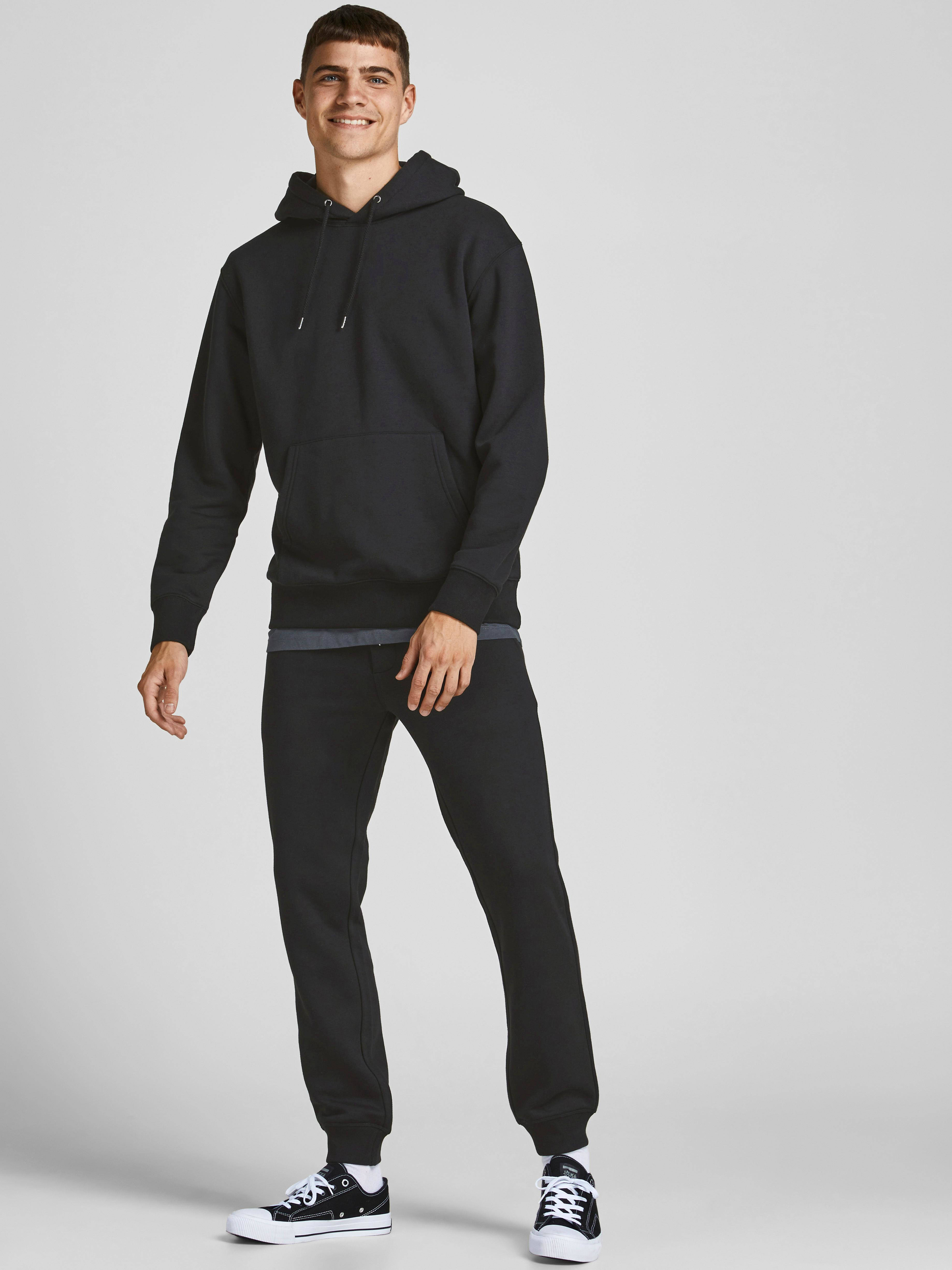 JACK \u0026 JONES ESSENTIALS hoodie + joggingbroek JJESOFT black | wehkamp