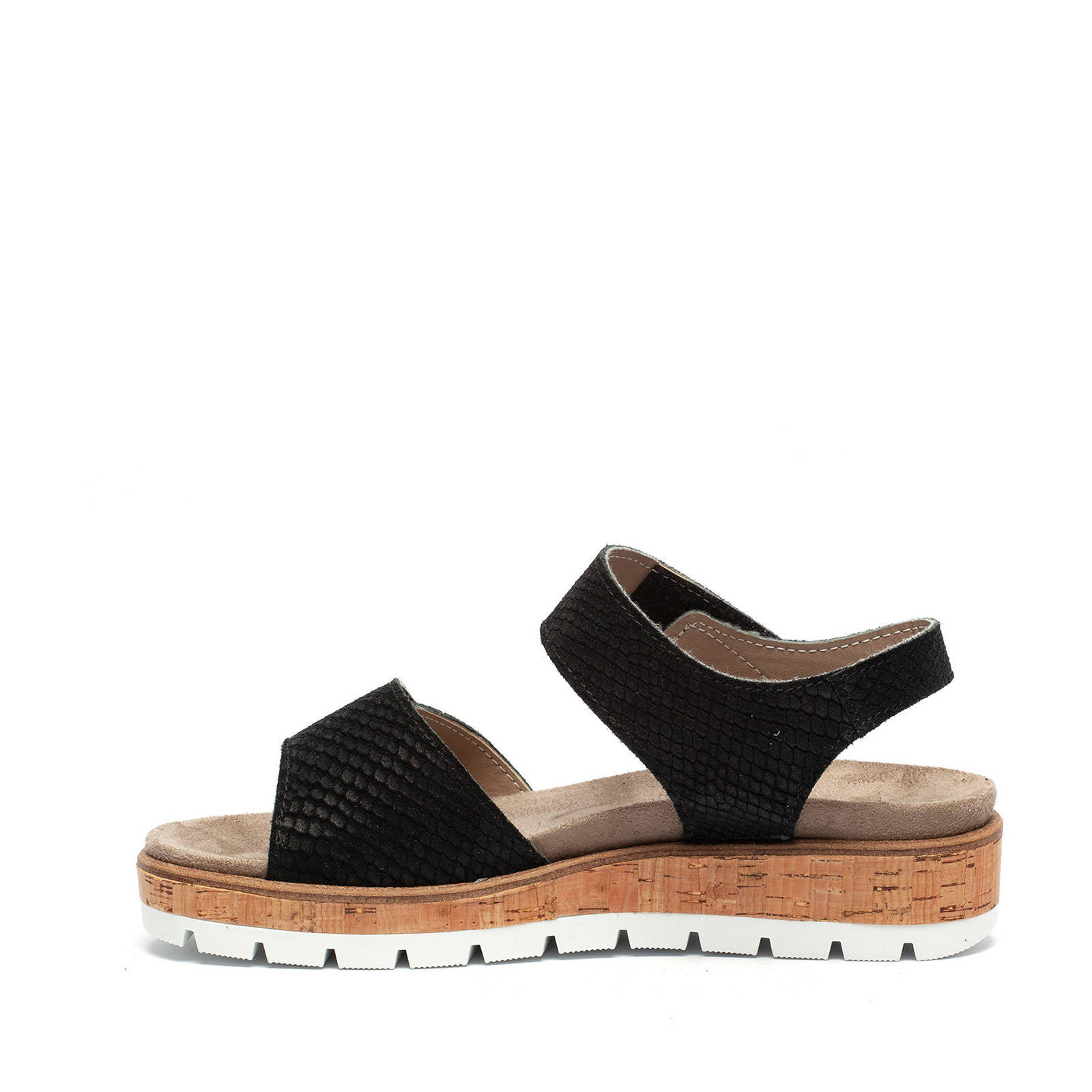 Hush Puppies suède sandalen zwart | wehkamp