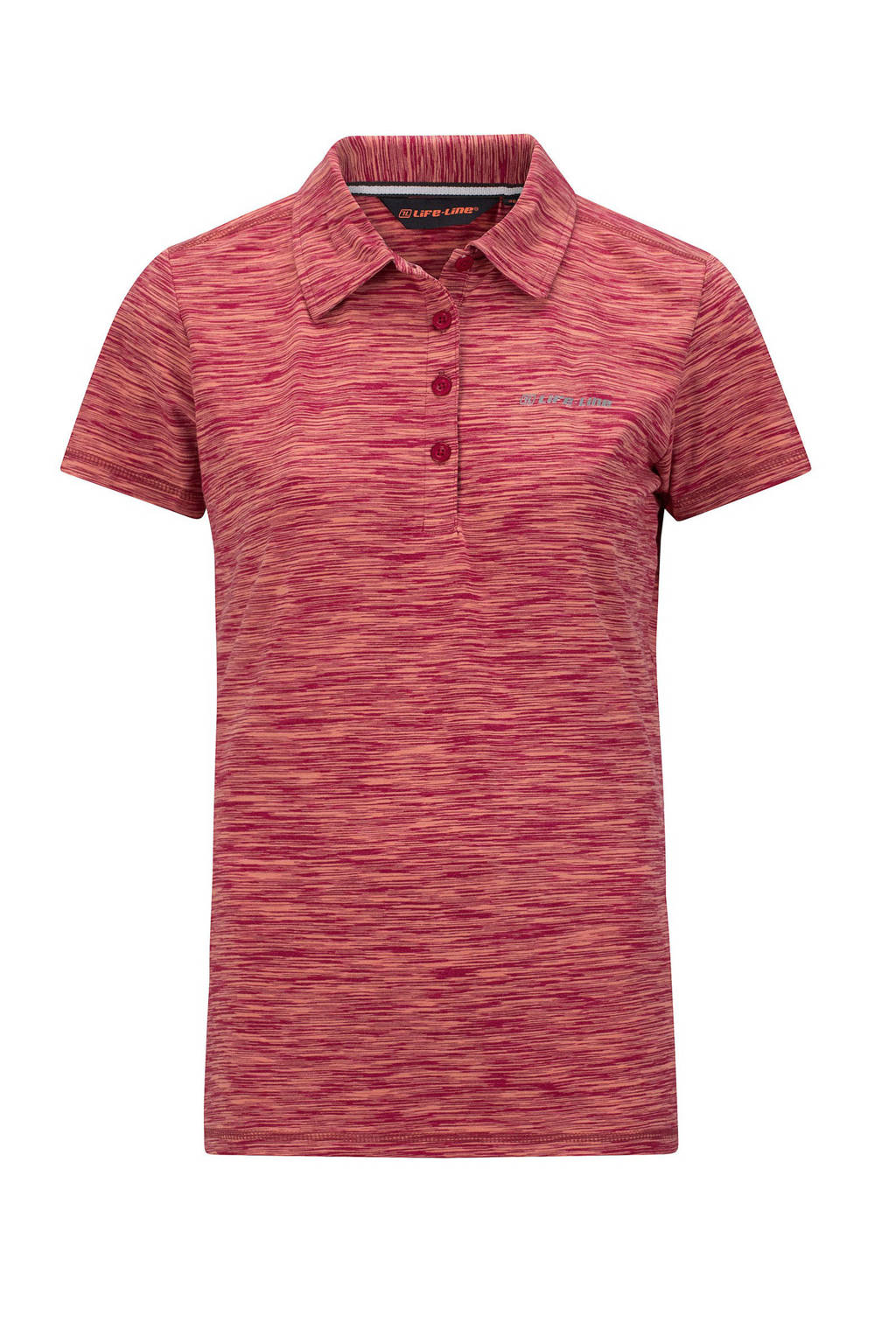 Life-Line outdoor polo Carliste donkerroze melange, Donkerroze melange