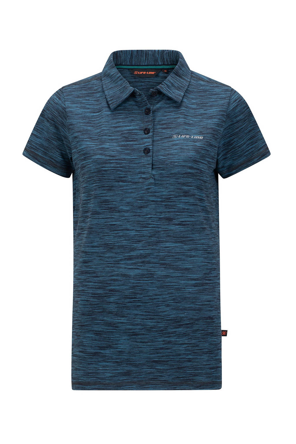 Life-Line outdoor polo Carliste donkerblauw melange, Donkerblauw melange