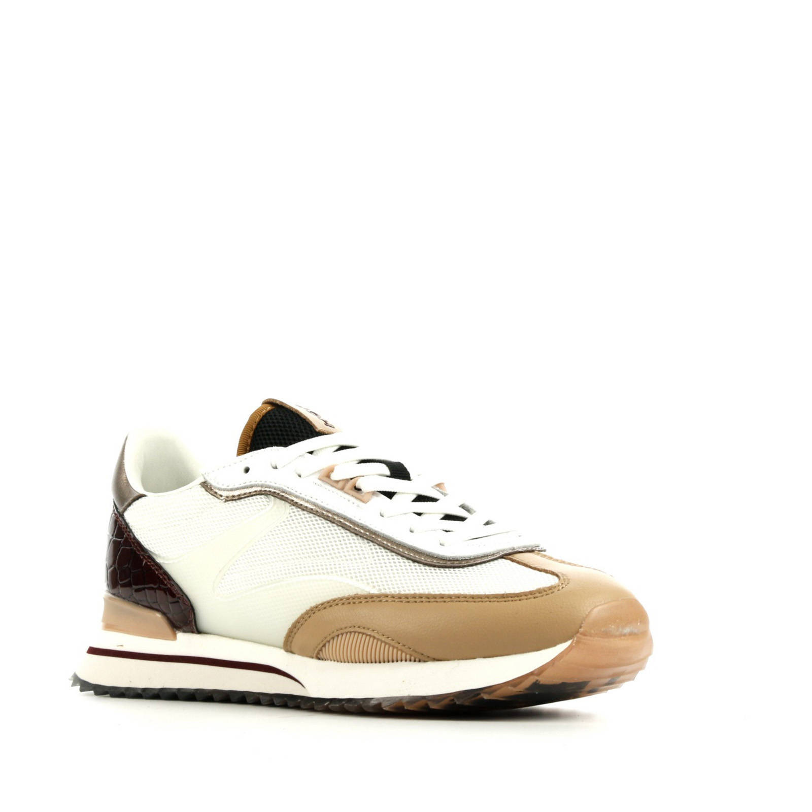HOFF Louvre leren sneakers wit/multi | wehkamp