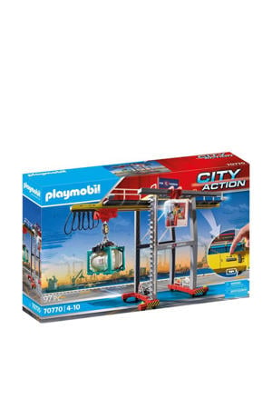 Wehkamp Playmobil City Action Playmobil City Action Cargo Portaalkraan met containers 70770 aanbieding