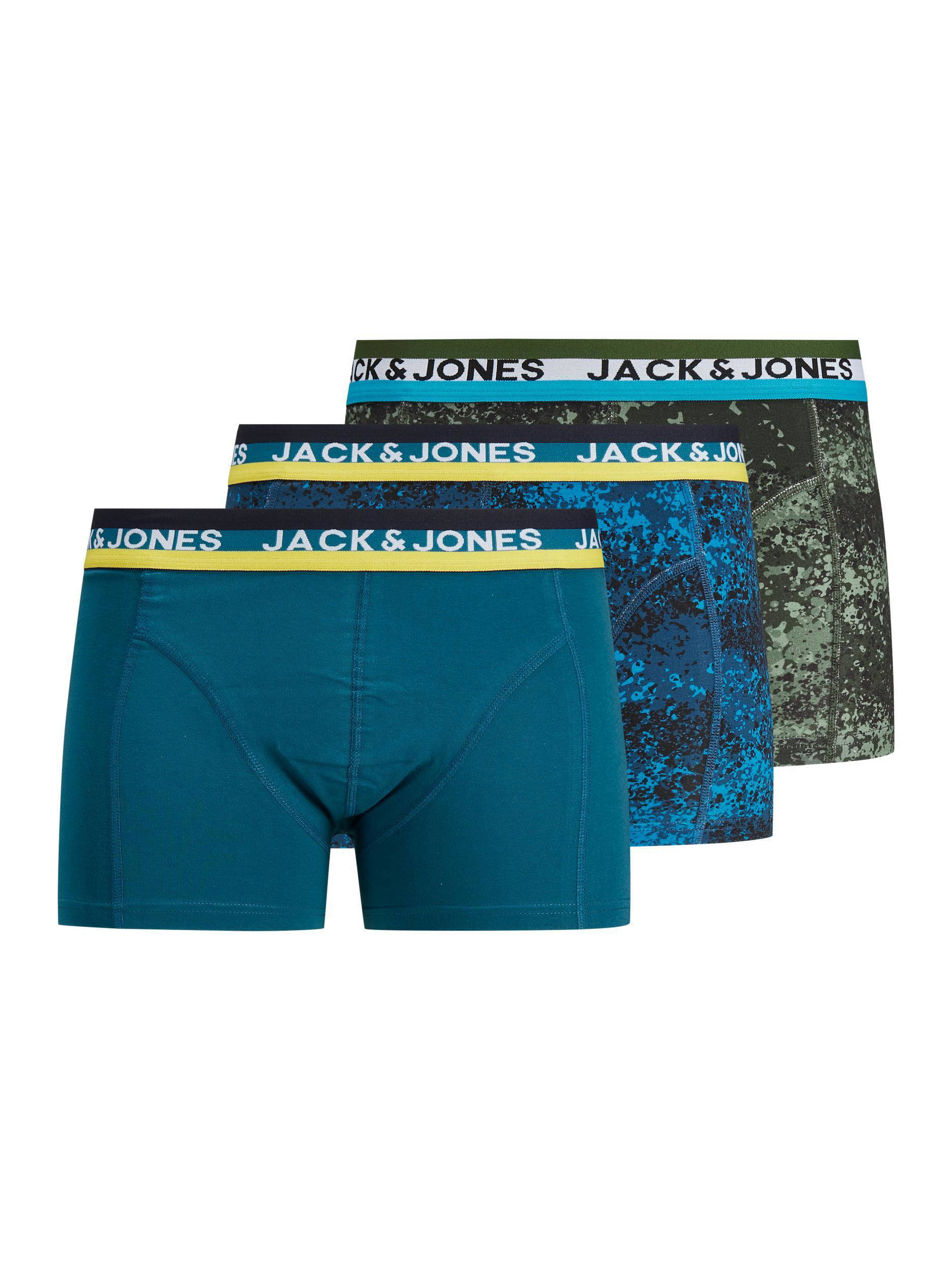 JACK & JONES JUNIOR boxershort JACYOURS set van 3 multi color online kopen