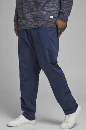 slim fit broek JJIMARCO JJBOWIE Plus Size donkerblauw