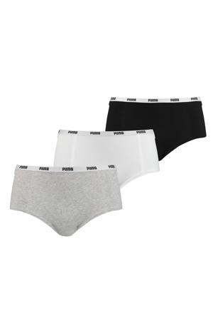 short (set van 3) wit/grijs/zwart
