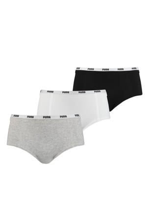 short (set van 3) wit/grijs/zwart