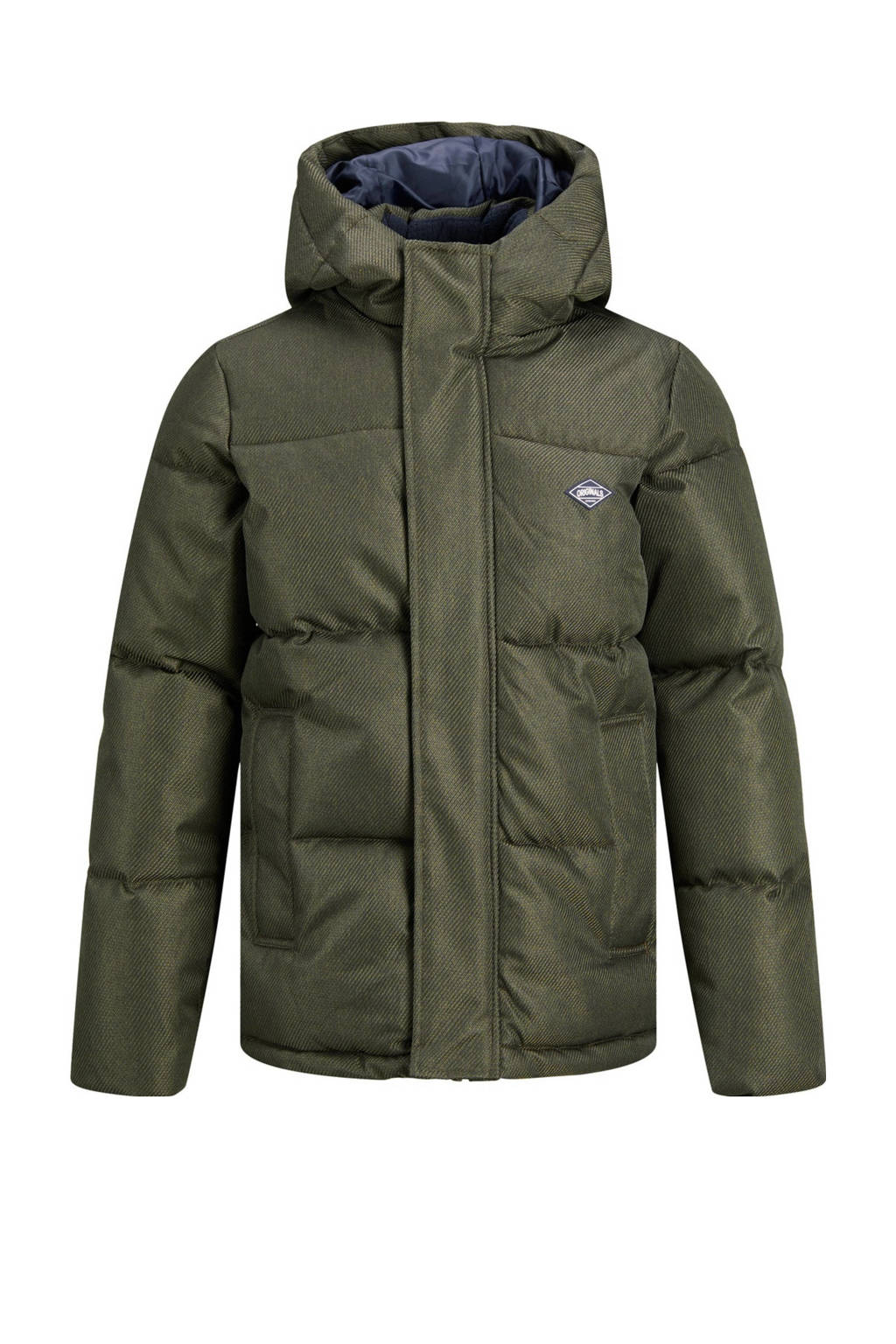JACK & JONES JUNIOR gewatteerde winterjas JORNEWPORT olijfgroen, Olijfgroen