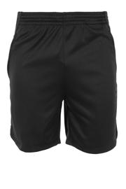 thumbnail: Zwarte heren hummel Senior voetbalshort van polyester met elastische tailleband met koord en logo dessin