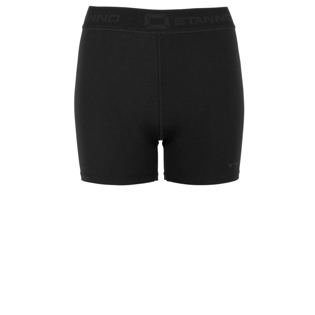 Zwarte meisjes Stanno sportshort van polyester met slim fit en elastische tailleband