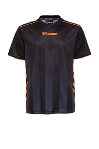 hummel Junior  sport T-shirt Ground Pro Limited zwart/oranje