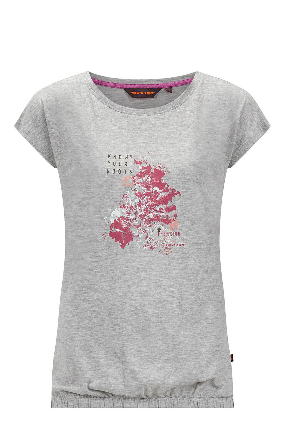 Life-Line outdoor T-shirt Nena grijs melange, Grijs melange
