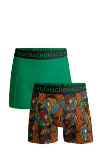 Muchachomalo   boxershort Rastafarian - set van  groen/bruin, Groen/bruin