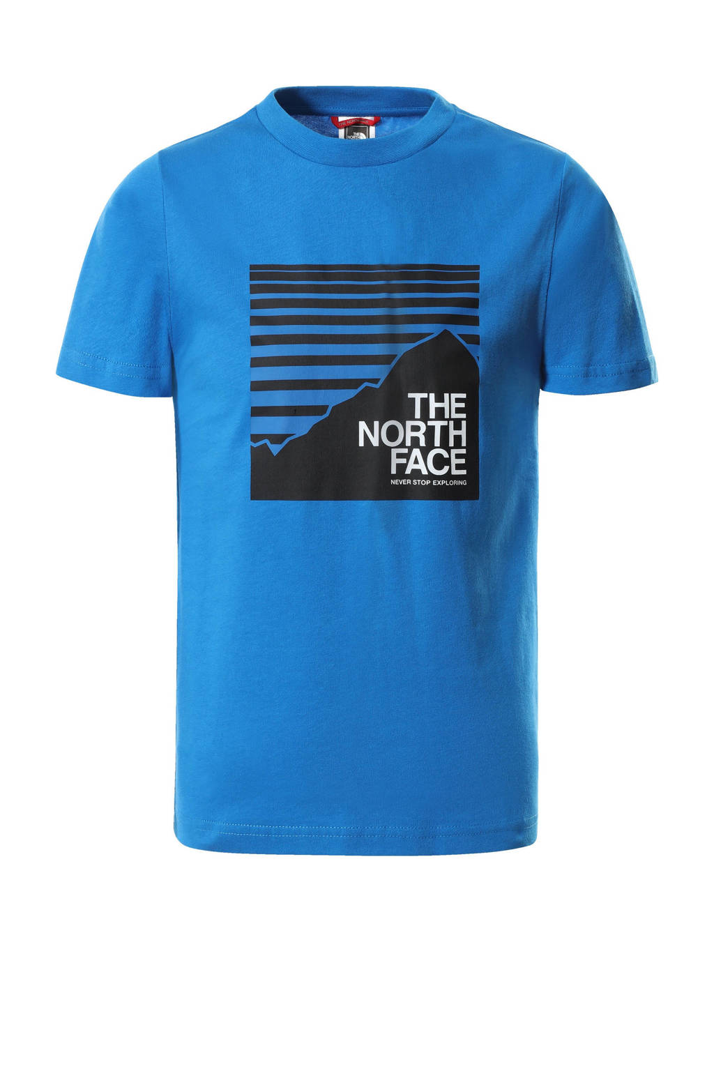 The North Face T-shirt Box met printopdruk blauw, Blauw