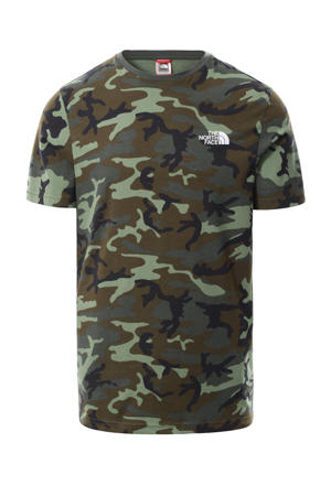 T-shirt Simple Dome groen/bruin/zwart