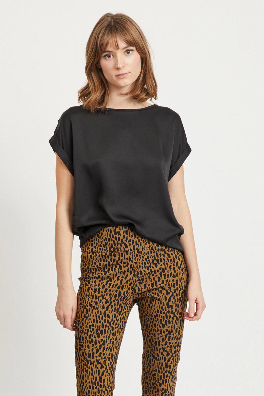 Wrap Top - katoen- zwart- wijdere versie main image 1
