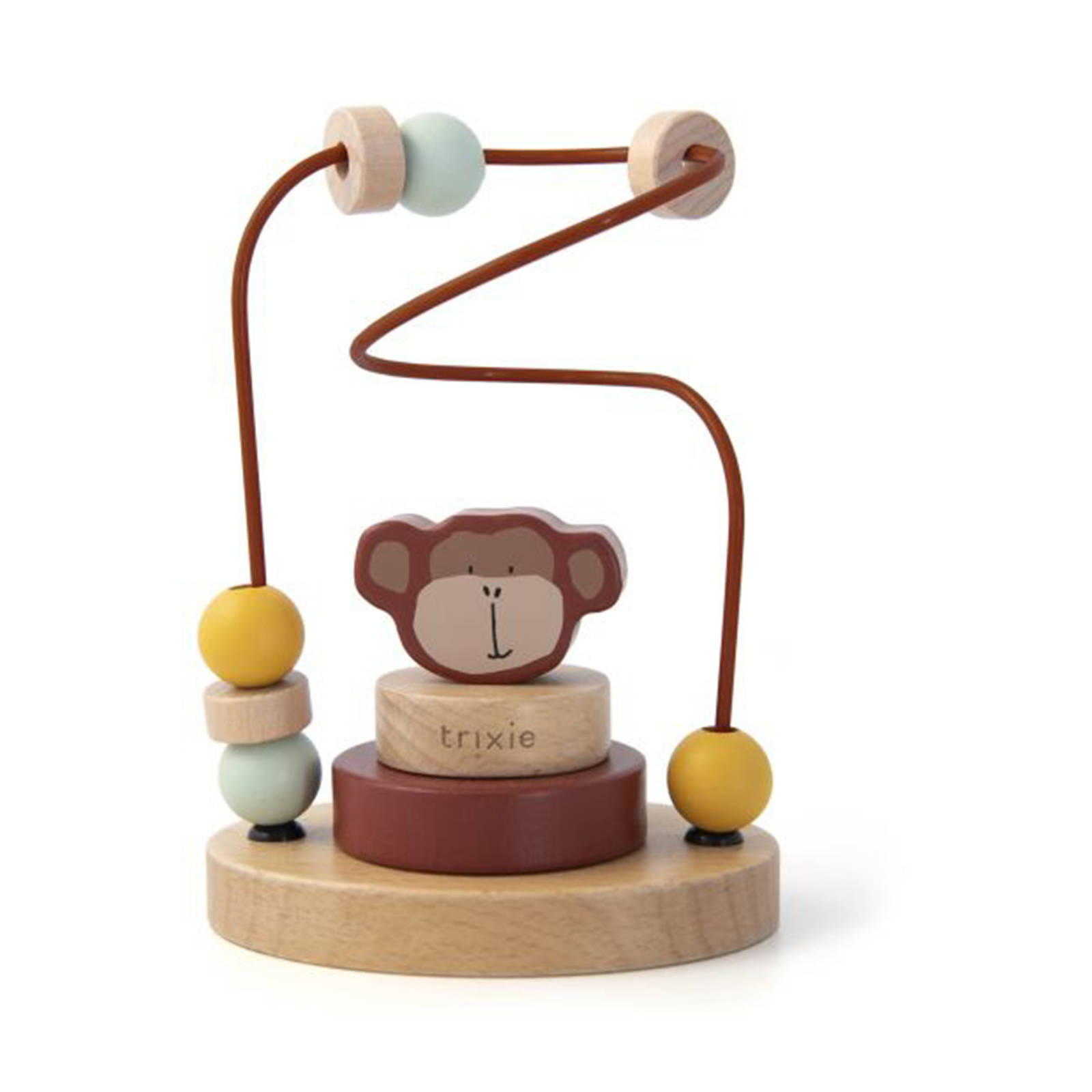 TRIXIE Baby Accessoires Wooden beads maze Mr. Monkey Bruin online kopen