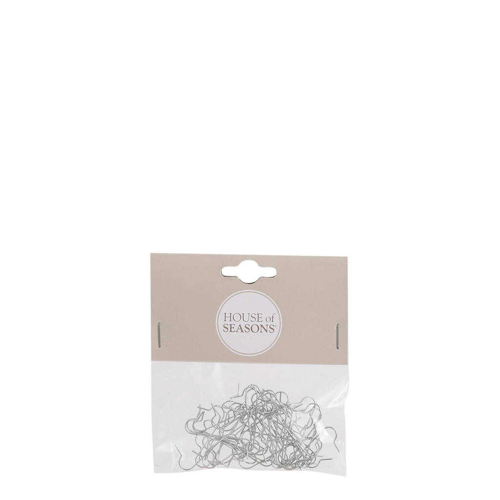House of Seasons haakjes (set van 50), Zilver