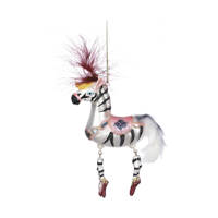 House of Seasons kersthanger zebra, Wit