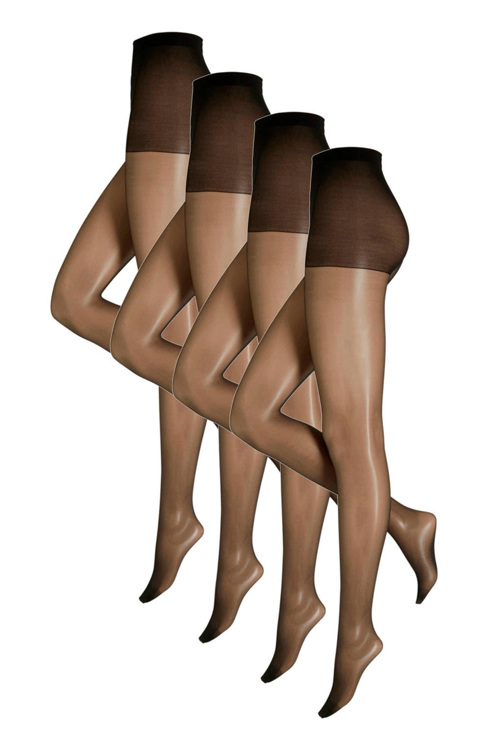 Anytime microfibre panty 20 denier - zwart (set van 4)