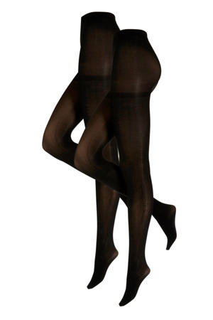microfibre panty 60 denier - zwart (set van 2)