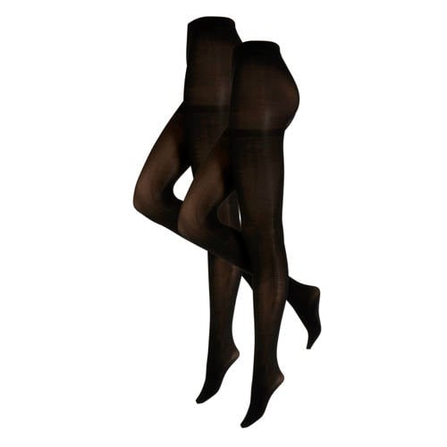 anytime microfibre panty 60 denier - set van 2 zwart afbeelding