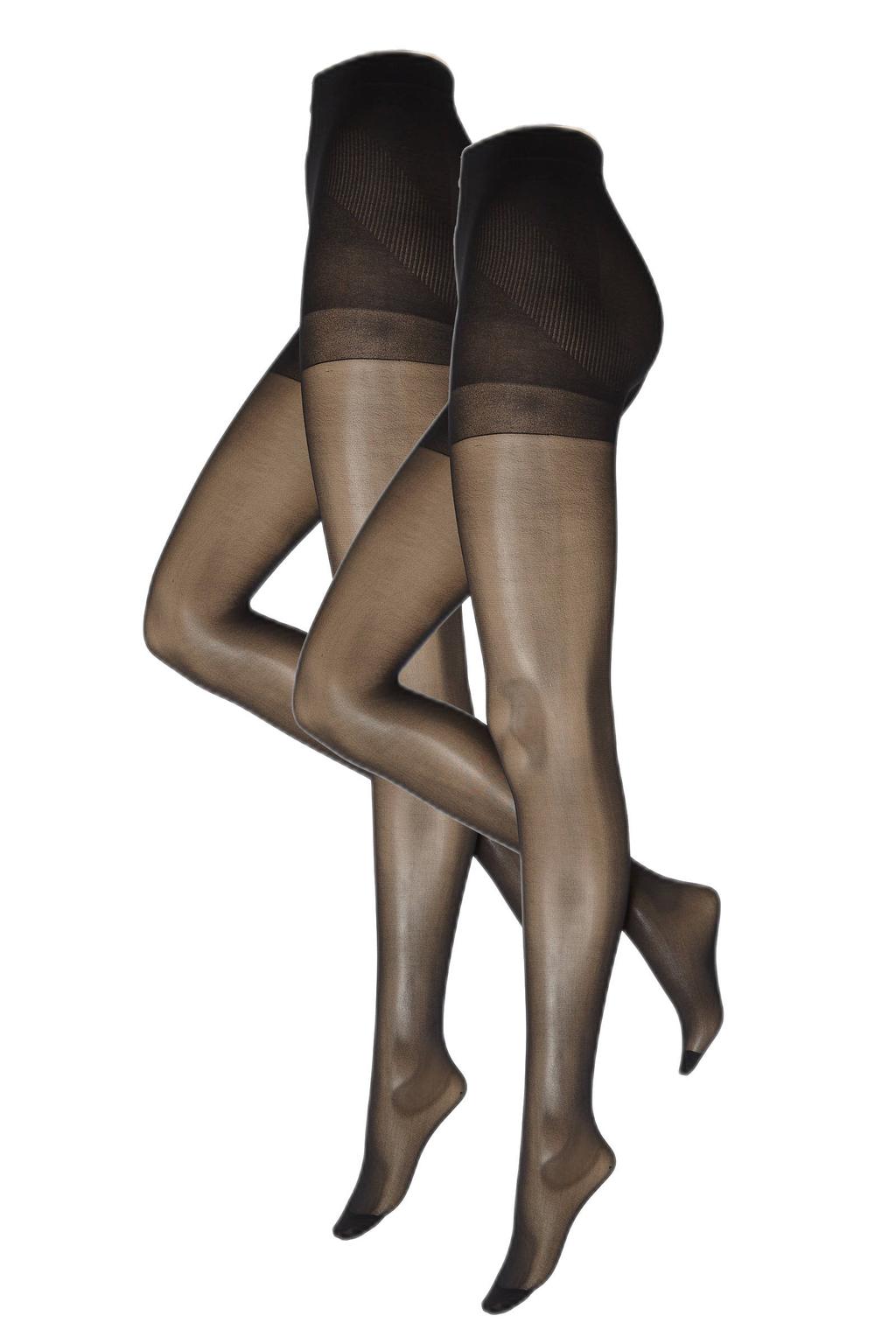 Anytime corrigerende panty 40 denier - zwart (set van 2)