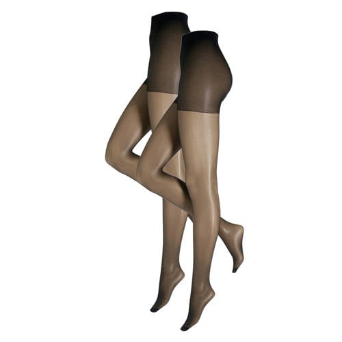 anytime corrigerende panty 20 denier - set van 2 zwart afbeelding