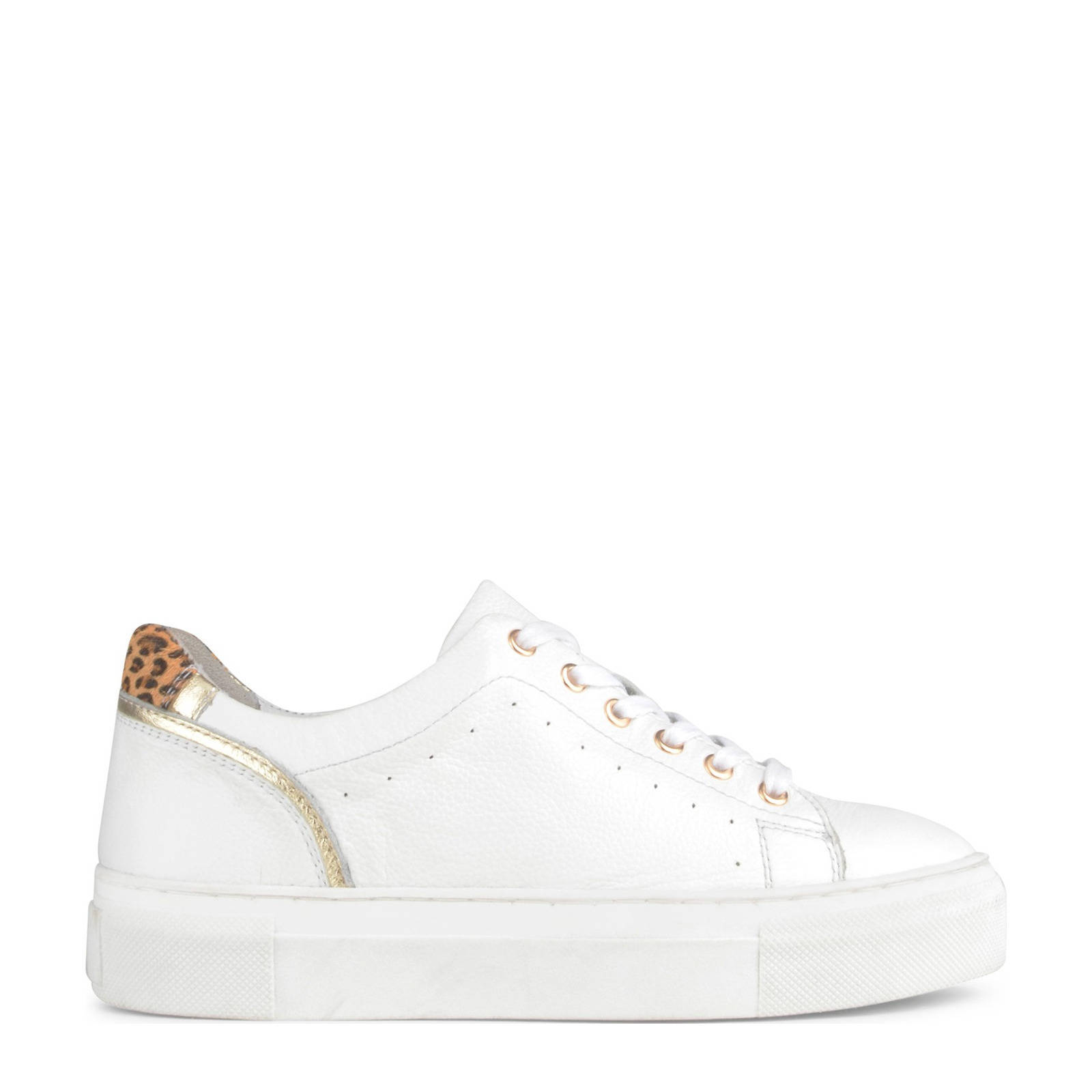 PS Poelman Titular leren plateau sneakers wit | wehkamp